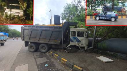 Third accident in three days on Palm Beach Road; Speeding dumper hits car