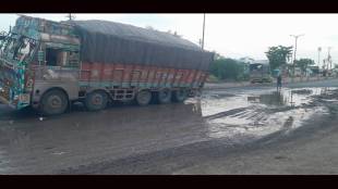 The condition of the Nagar-Nevasa highway is poor due to potholes