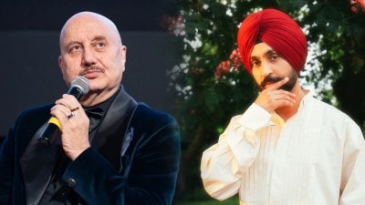 पाकिस्तानी अभिनेत्रीबरोबर काम केल्याबद्दल अनुपम खेर यांची दिलजीत दोसांझवर टीका, म्हणाले…