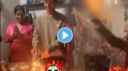 बापरे! वाढदिवस ठरला असता शेवटचा; केक कापताना घडलं भयंकर; VIDEO पाहा आणि तुम्ही अशी चूक करू नका