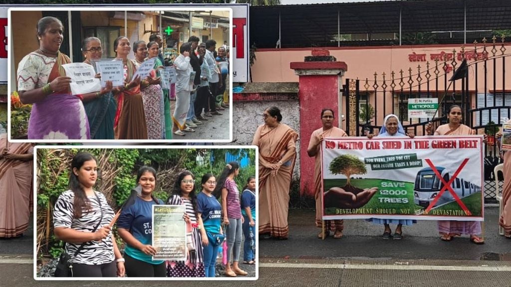 Dahisar Mira Bhayandar metro dongri car shed MMRDA tree cutting environmental protest