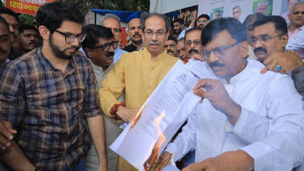 case filed against Dr. Deepak Pawar activists Symbolic agitation against government decision of Hindi language