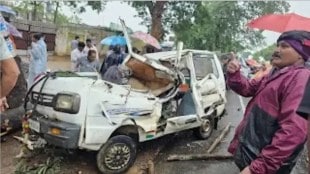 gondia accident tree loksatta news