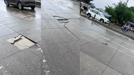 vasai virar national highway potholes
