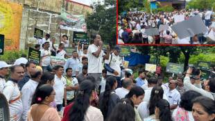 Protest demanding that the tree on Khandoba Hill should be permanently protected