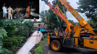 A serious accident involving a gas tanker at Hatkhamba on the Mumbai-Goa highway