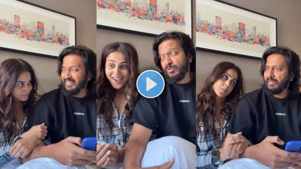 genelia request to hubby riteish deshmukh for sing song for her
