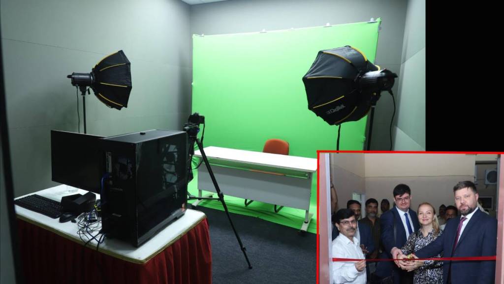 ‘e-content’ studio and auditorium at Mumbai University; Facilities in collaboration with Moscow State University