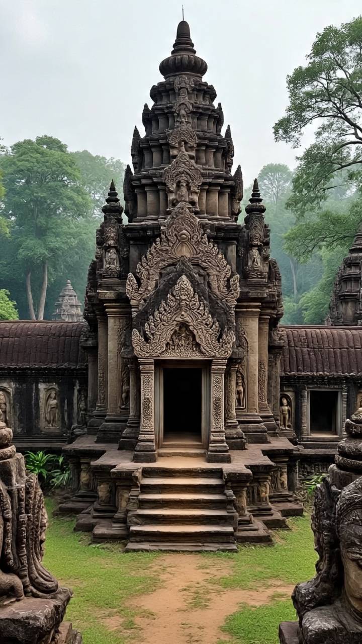 this country national flag has a Hindu temple, Cambodia