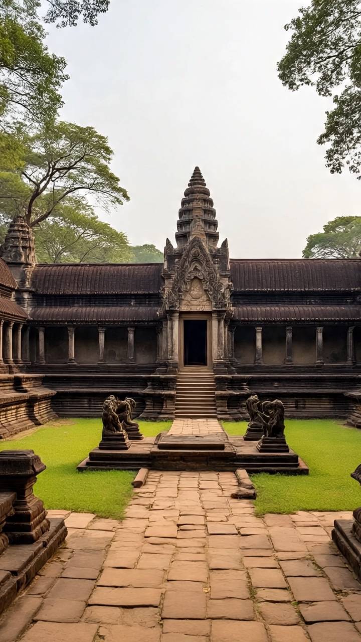 this country national flag has a Hindu temple, Cambodia