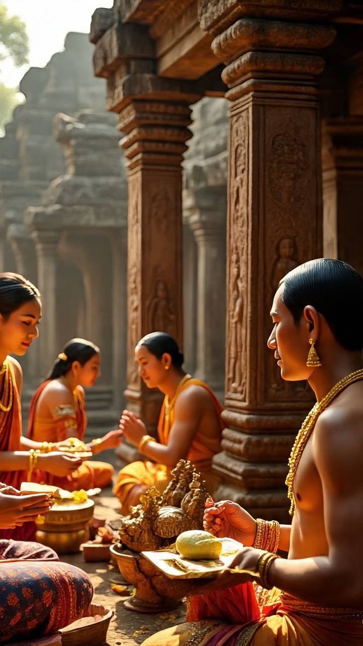 his country national flag has a Hindu temple, Cambodia