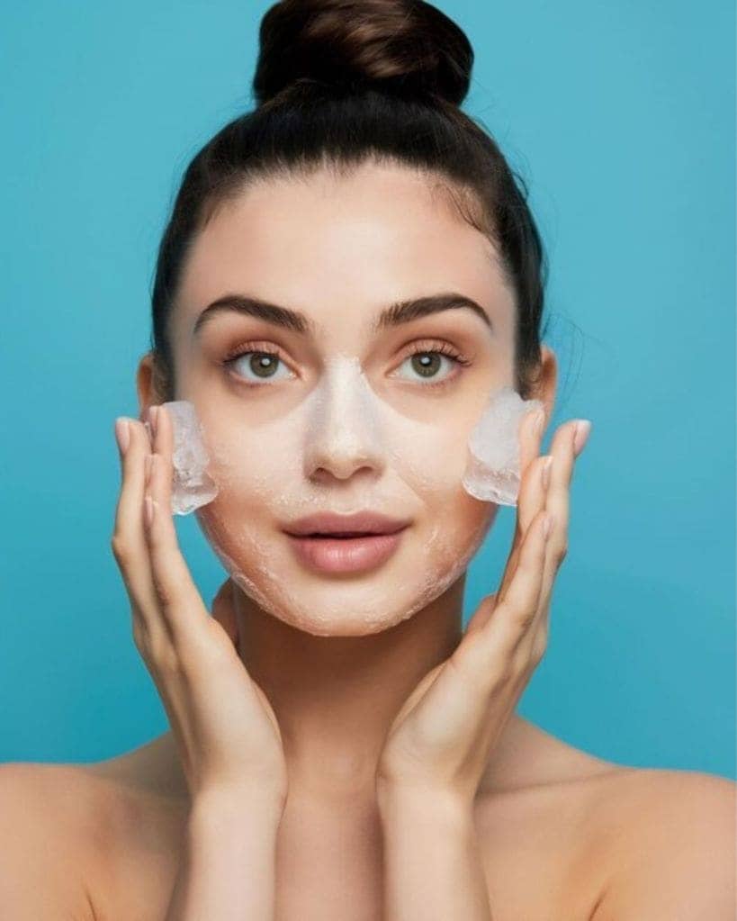 Using ice to remove acne | ice benefits for skin acne