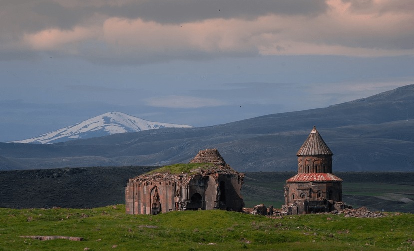 Ruined medieval cathedral of Ani on Armenia–Türkiye border
