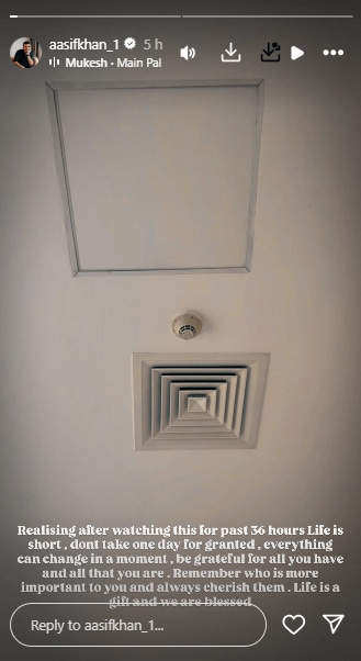 आसिफ खान इन्स्टाग्राम स्टोरी