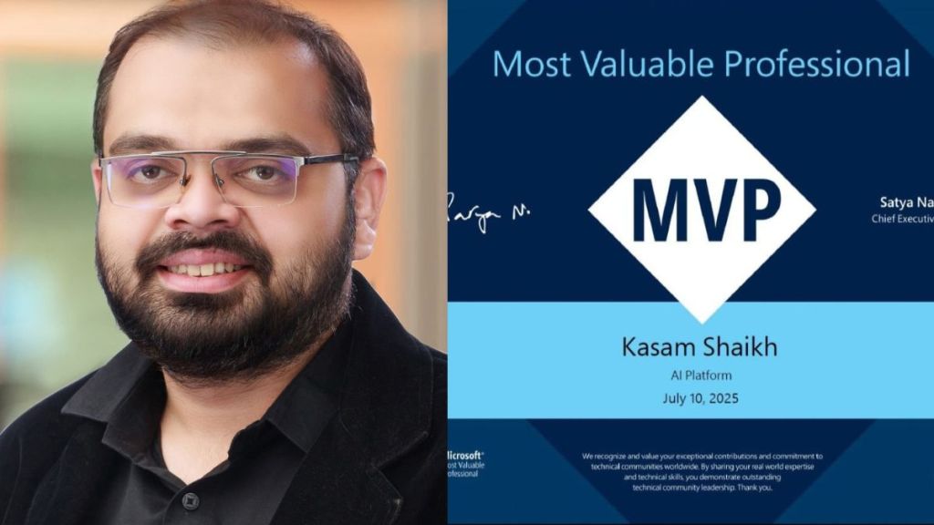 kasam shaikh from kalyan wins Microsoft mvp award in artificial intelligence for fourth time