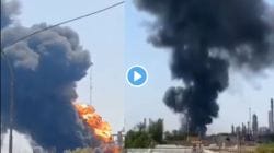 Iran Oil Refinery Fire Video : इराणमधील सर्वात मोठ्या ऑइल रिफायनरीला भीषण आग! एकाचा मृत्यू तर अनेक जण जखमी