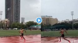 Shreyas Iyer Viral Video : “भाग भाग भाग शेर आया शेर”, श्रेयस अय्यरचा फुल उसेन बोल्ट मोड; ट्रॅकवर धावतानाचा Video व्हायरल