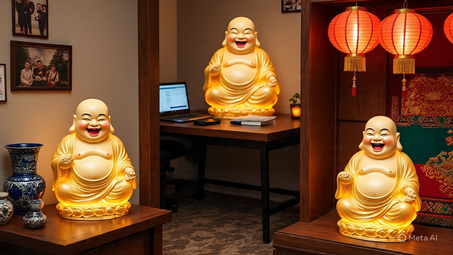 laughing buddha for good luck at home