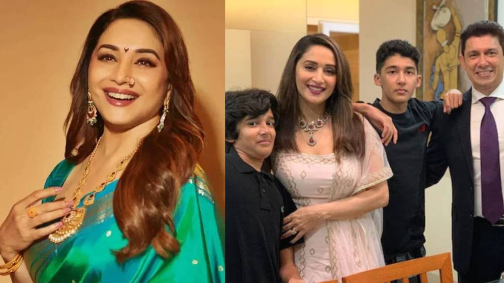 madhuri dixit both children call her aai as per maharashtrian culture