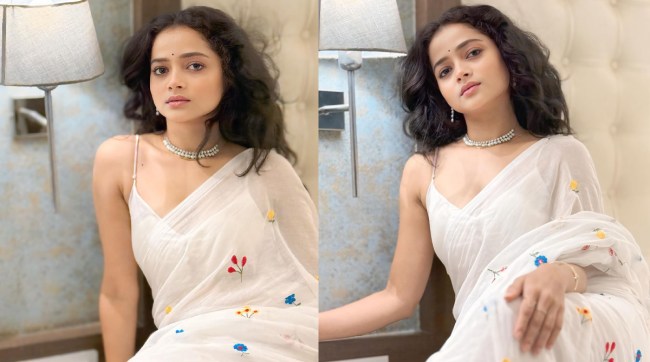 maharashtrachi hasyajatra fame actress shivali parab shares white saree photos