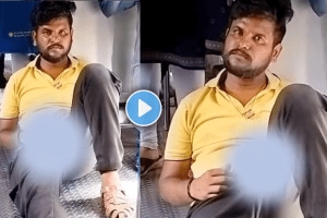 Vulgar video of man in train woman harassment viral video on social media