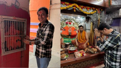 स्वत:च्या मूळ गावी पोहोचला संकर्षण कऱ्हाडे, अंबाजोगाई देवीचं घेतलं दर्शन, आठवण केली शेअर