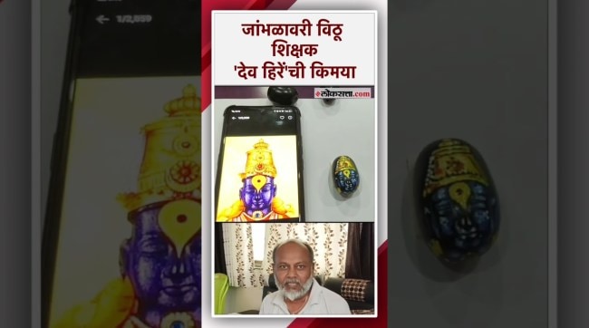 आषाढी एकादशीला जांभळावर रेखाटली विठू माऊली | Ashadhi Ekadashi