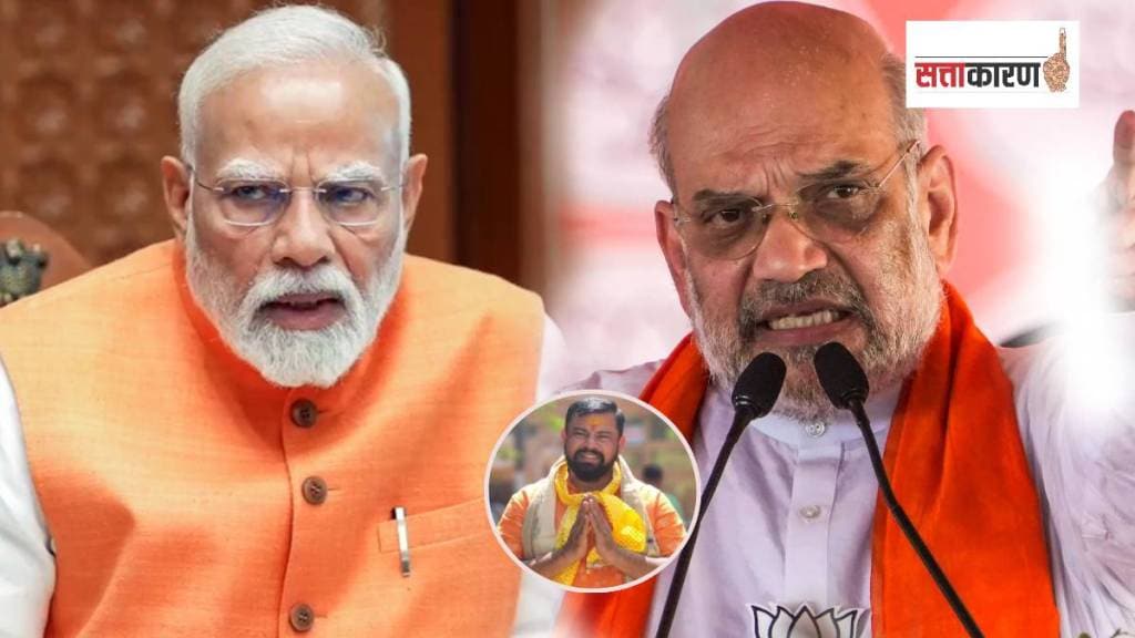 पंतप्रधान नरेंद्र मोदी, केंद्रीय गृहमंत्री अमित शहा व तेलंगणाचे आमदार टी राजा सिंह (छायाचित्र लोकसत्ता ग्राफिक्स टीम)