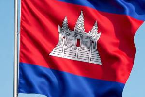 his country national flag has a Hindu temple, Cambodia