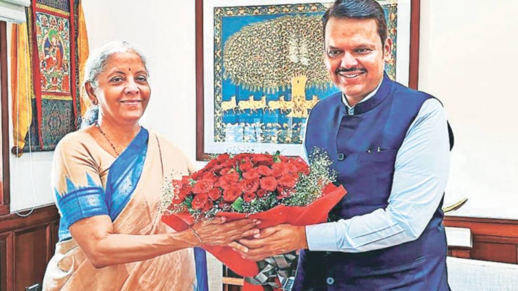 मुख्यमंत्री देवेंद्र फडणवीस यांनी दिल्लीत अर्थमंत्री निर्मला सीतारामन यांची भेट घेतली
