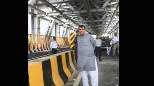 Water accumulated under the world record bridge in nagpur