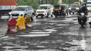 Panvel Continuous rain and potholes increased traffic