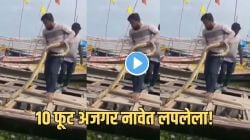 बापरे! नावेत बसताना सावधान! १० फूट लांब अजगर नावेत कुठे लपला होता पाहा; VIDEO पाहून सर्वांनाच भरेल धडकी