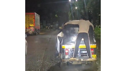 rickshaw stunt video viral navi mumbai youth arrested