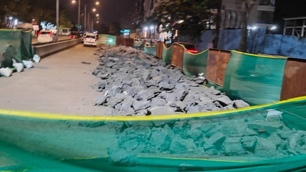 newly constructed cement concrete road road dug up in Bhayandar