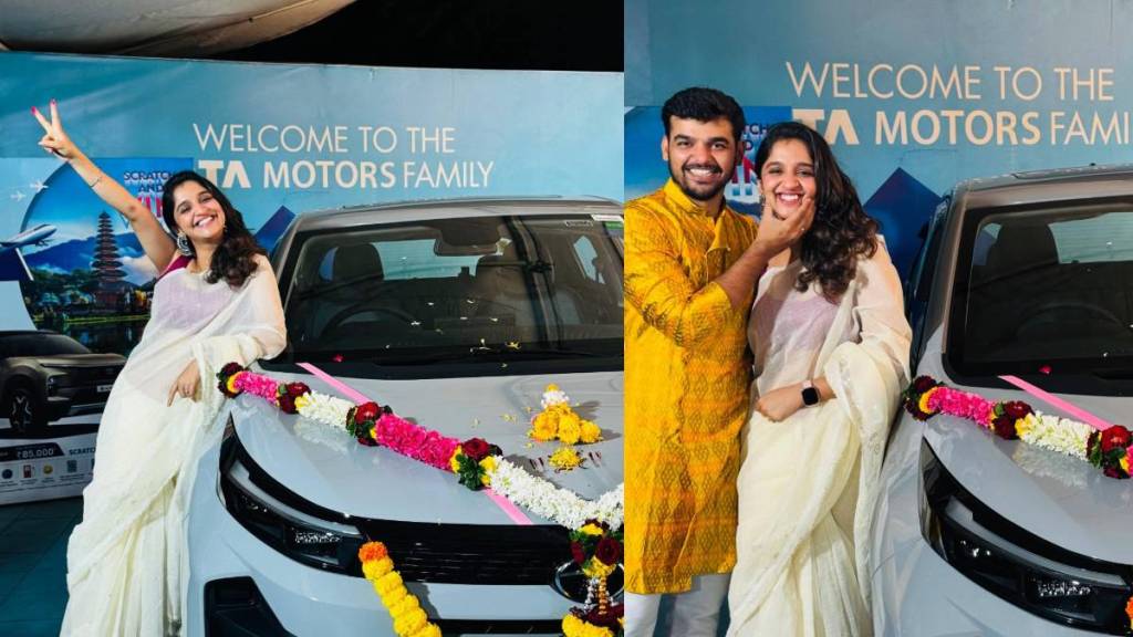 marathi actress Shivani Sonar New Car Photo
