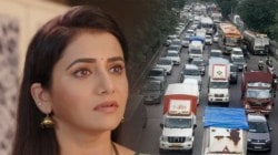 ठाण्यातील वाहतूक कोंडीवर जुई गडकरीचा संताप, तब्बल पाऊण तास एकाच ठिकाणी खोळंबली; म्हणाली “कासारवडवली सिग्नल…”