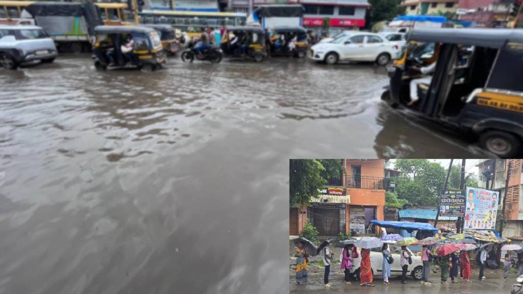 Heavy rains in Vasai-Virar; Waterlogging in low-lying areas