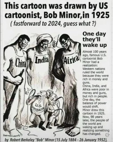 Viral 1925 Cartoon Predicting Rise Of India and China