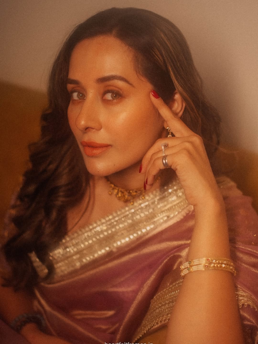 Tejaswini Lonari in tissue saree,