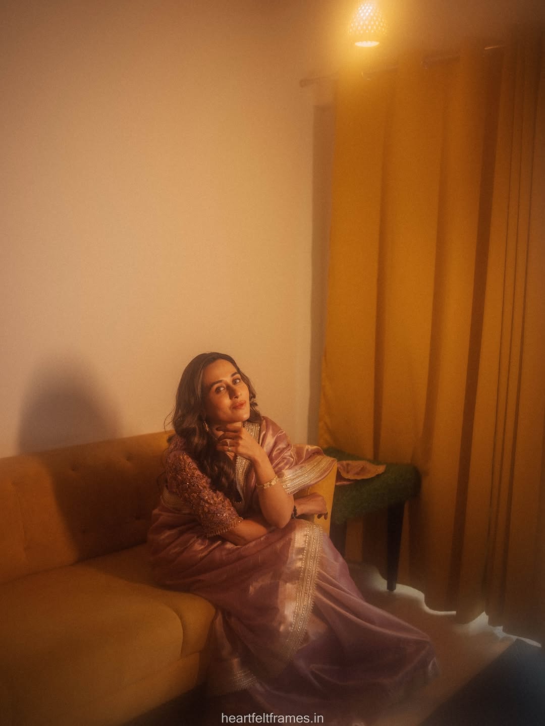 Tejaswini Lonari in tissue saree,