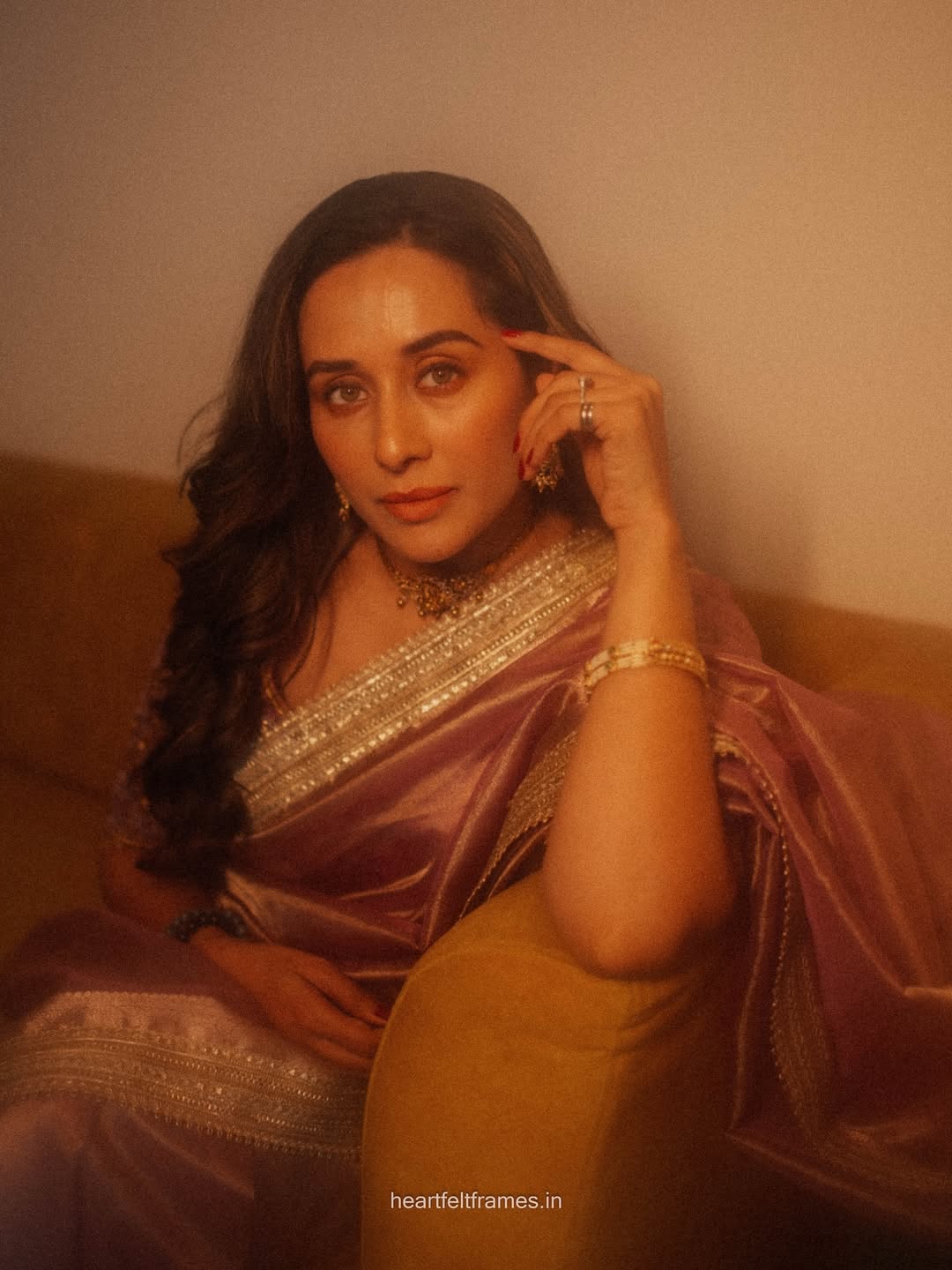 Tejaswini Lonari in tissue saree,
