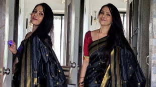 Aishwarya Narkar Black Narayan Peth Saree