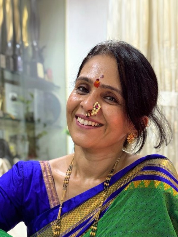 Aishwarya Narkar Satyanarayan Pooja Look