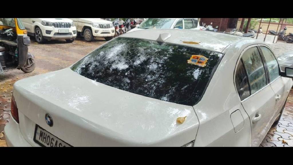Drug smuggling by putting stickers with Thane Municipal Corporation logo