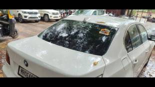 Drug smuggling by putting stickers with Thane Municipal Corporation logo