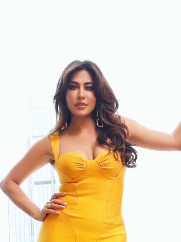 Chitrangda Singh bold look in yellow bodycon dress