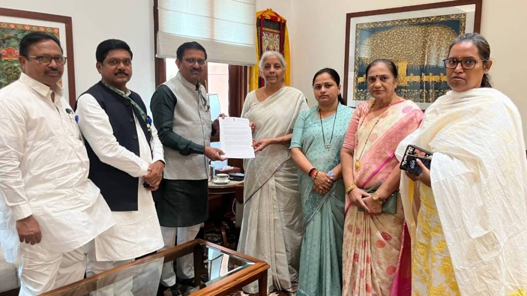 Congress MP Balwant Wankhade meets Nirmala Sitharaman