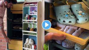 DIY shoe rack idea viral video