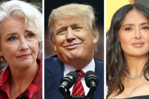 Donald Trump Emma Thompson Salma Hayek